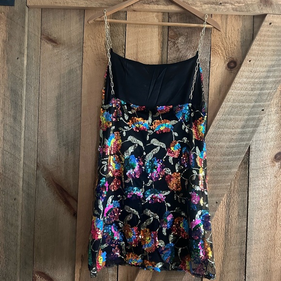 Colorful Sequin Floral Dress - Picture 2 of 4